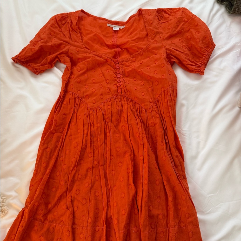Kimchi Blue Vibrant Orange Mini Dress